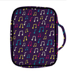 Cute Music Notes Pattern Print Front Pocket Bible Bag