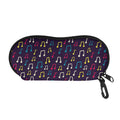 Cute Music Notes Pattern Print Glasses Case