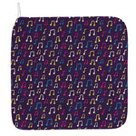 Cute Music Notes Pattern Print Hand Towel