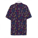 Cute Music Notes Pattern Print Hawaiian Shirt