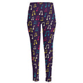 Cute Music Notes Pattern Print High-Waisted Pocket Leggings