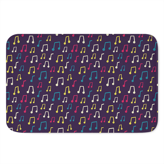 Cute Music Notes Pattern Print Indoor Door Mat