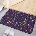 Cute Music Notes Pattern Print Indoor Door Mat