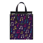 Cute Music Notes Pattern Print Insulated Lunch Tote