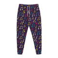 Cute Music Notes Pattern Print Jogger Pants