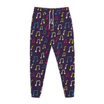 Cute Music Notes Pattern Print Jogger Pants