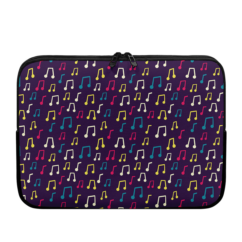 Cute Music Notes Pattern Print Laptop Sleeve