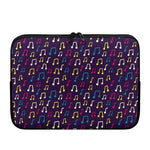 Cute Music Notes Pattern Print Laptop Sleeve