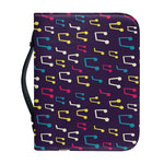 Cute Music Notes Pattern Print Leather Bible Cover