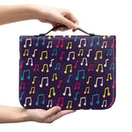 Cute Music Notes Pattern Print Leather Bible Cover