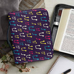 Cute Music Notes Pattern Print Leather Bible Cover