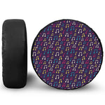 Cute Music Notes Pattern Print Leather Spare Tire Cover
