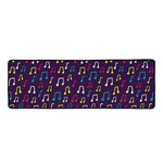 Cute Music Notes Pattern Print Long Kitchen Mat