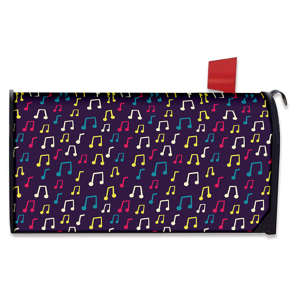 Cute Music Notes Pattern Print Mailbox Cover