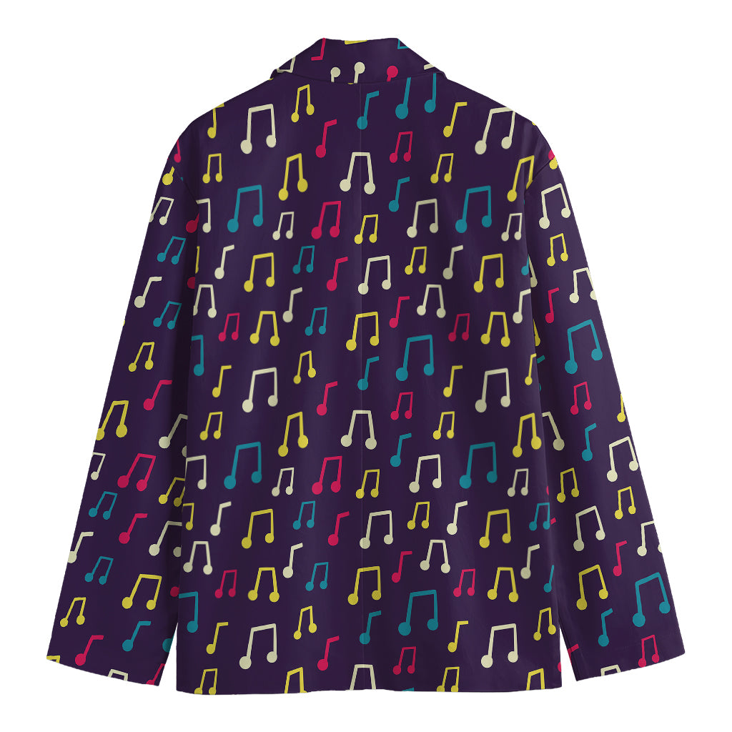 Cute Music Notes Pattern Print Men's Blazer