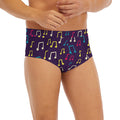 Cute Music Notes Pattern Print Men's Briefs