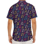 Cute Music Notes Pattern Print Men's Deep V-Neck Shirt