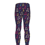 Cute Music Notes Pattern Print Men's leggings