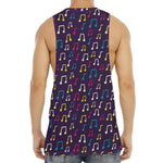 Cute Music Notes Pattern Print Men's Muscle Tank Top