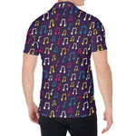 Cute Music Notes Pattern Print Men's Shirt