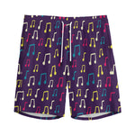 Cute Music Notes Pattern Print Men's Sports Shorts