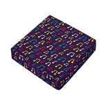 Cute Music Notes Pattern Print Outdoor Seat Cushion Cover