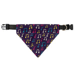 Cute Music Notes Pattern Print Over The Collar Dog Bandana
