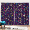 Cute Music Notes Pattern Print Pencil Pleat Curtains