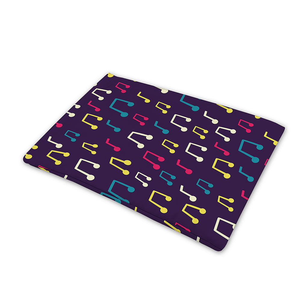 Cute Music Notes Pattern Print Pet Cooling Mat Cover