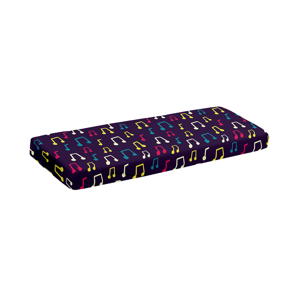 Cute Music Notes Pattern Print Piano Keyboard Cover