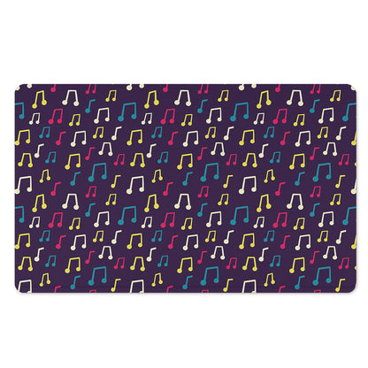 Cute Music Notes Pattern Print Polyester Doormat