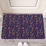 Cute Music Notes Pattern Print Rubber Doormat