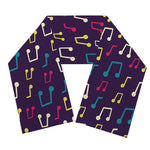 Cute Music Notes Pattern Print Scarf