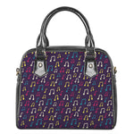 Cute Music Notes Pattern Print Shoulder Handbag