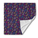 Cute Music Notes Pattern Print Silk Bandana