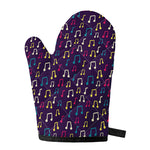 Cute Music Notes Pattern Print Single Oven Mitt