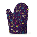 Cute Music Notes Pattern Print Single Oven Mitt