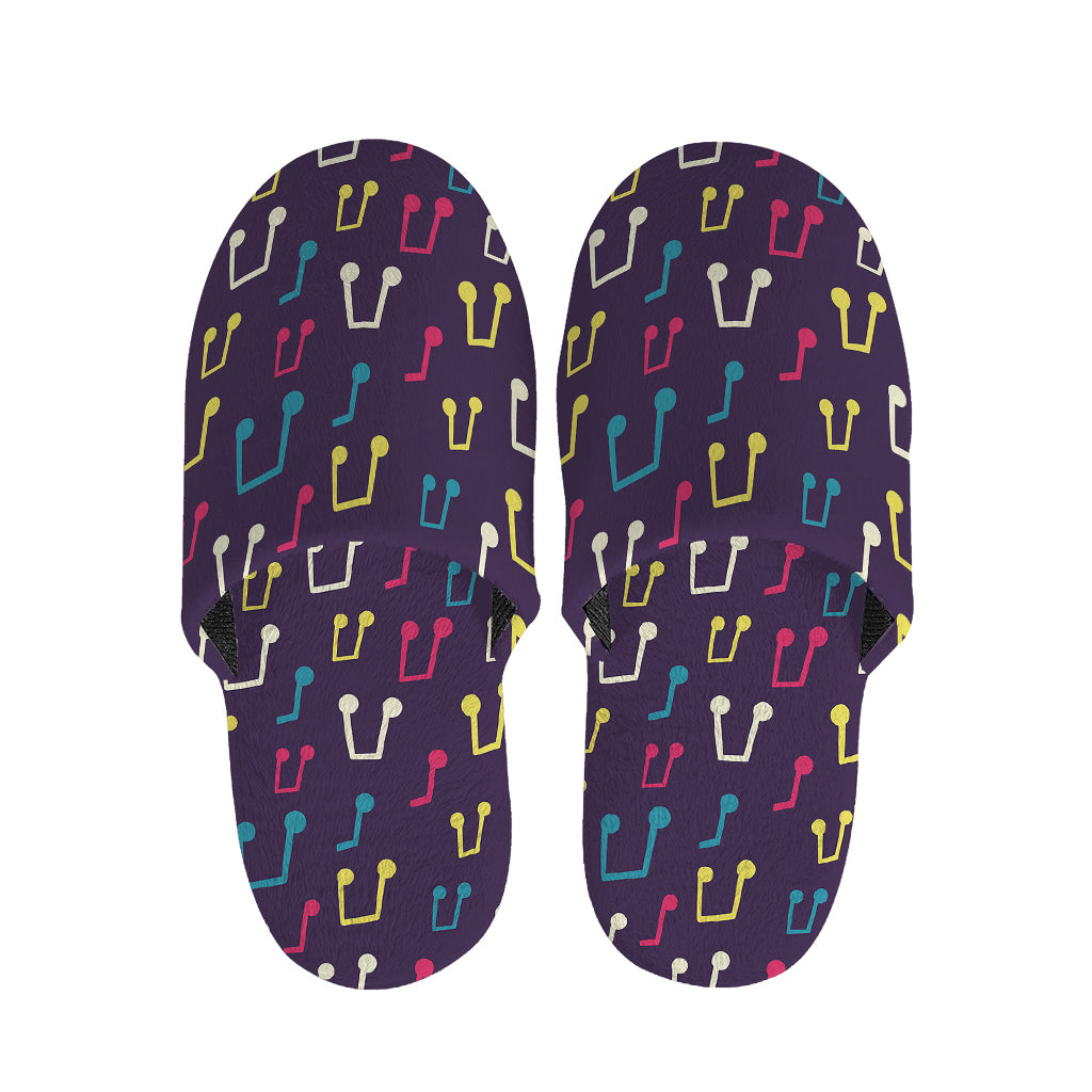 Cute Music Notes Pattern Print Slippers