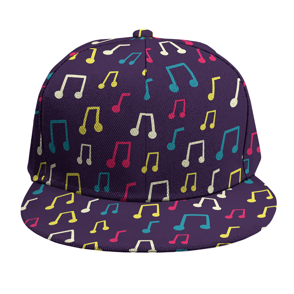 Cute Music Notes Pattern Print Snapback Cap