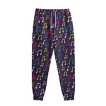 Cute Music Notes Pattern Print Sweatpants