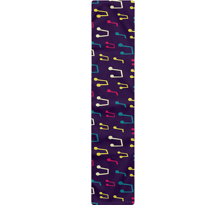Cute Music Notes Pattern Print Table Runner