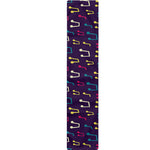 Cute Music Notes Pattern Print Table Runner