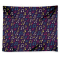 Cute Music Notes Pattern Print Tapestry