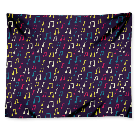 Cute Music Notes Pattern Print Tapestry