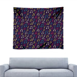 Cute Music Notes Pattern Print Tapestry