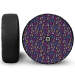 Cute Music Notes Pattern Print Tire Cover With Camera Hole