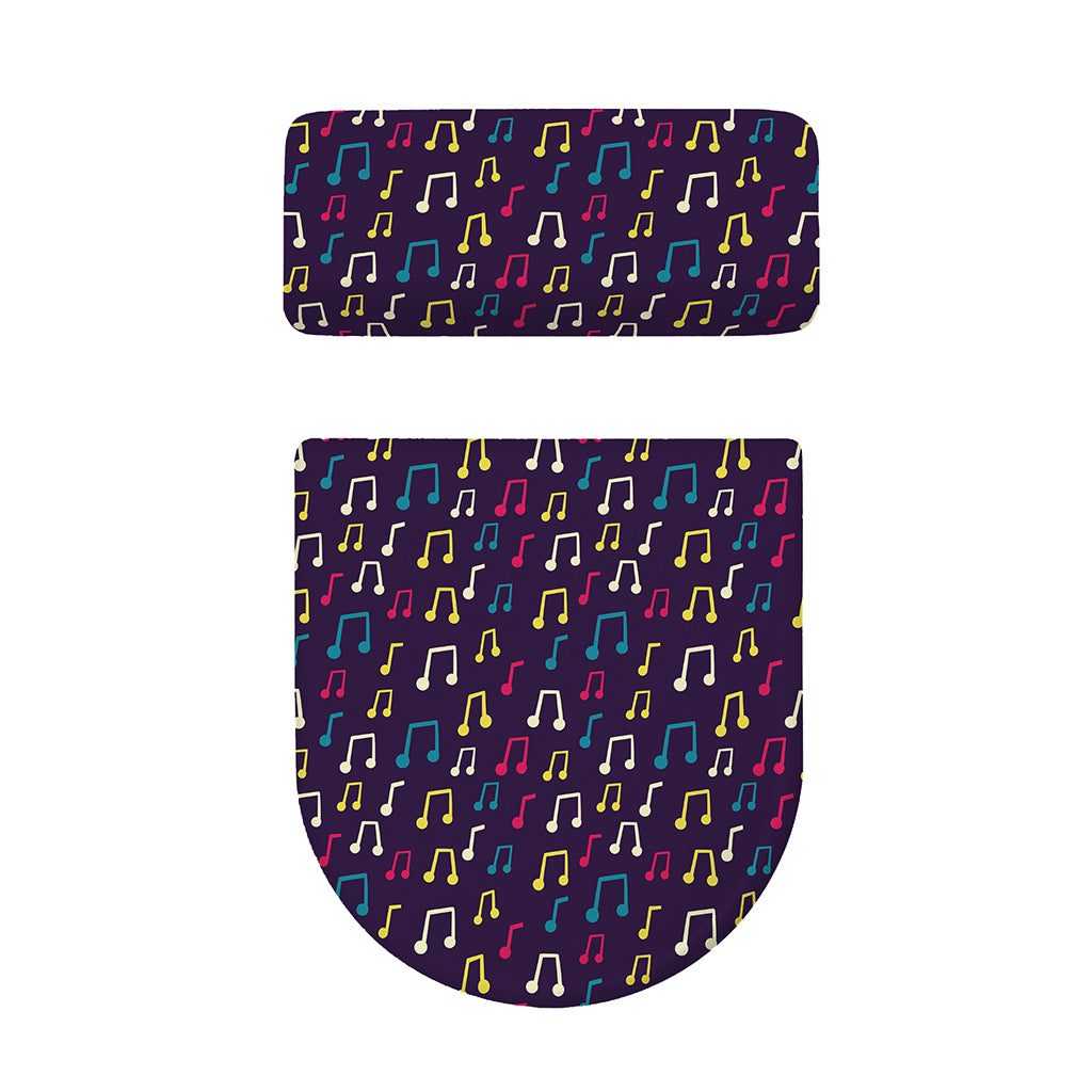 Cute Music Notes Pattern Print Toilet Lid And Tank Cover Set