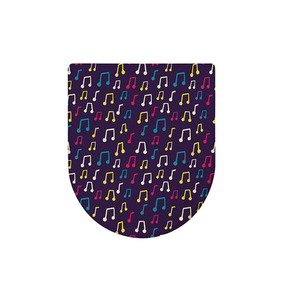 Cute Music Notes Pattern Print Toilet Lid Cover