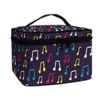 Cute Music Notes Pattern Print Travel Makeup Bag