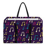 Cute Music Notes Pattern Print Utility Tote Bag